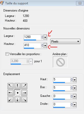 taille de support